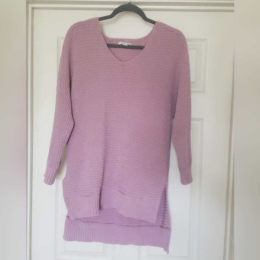American Eagle Outfitters Pink V-Neck Sweater